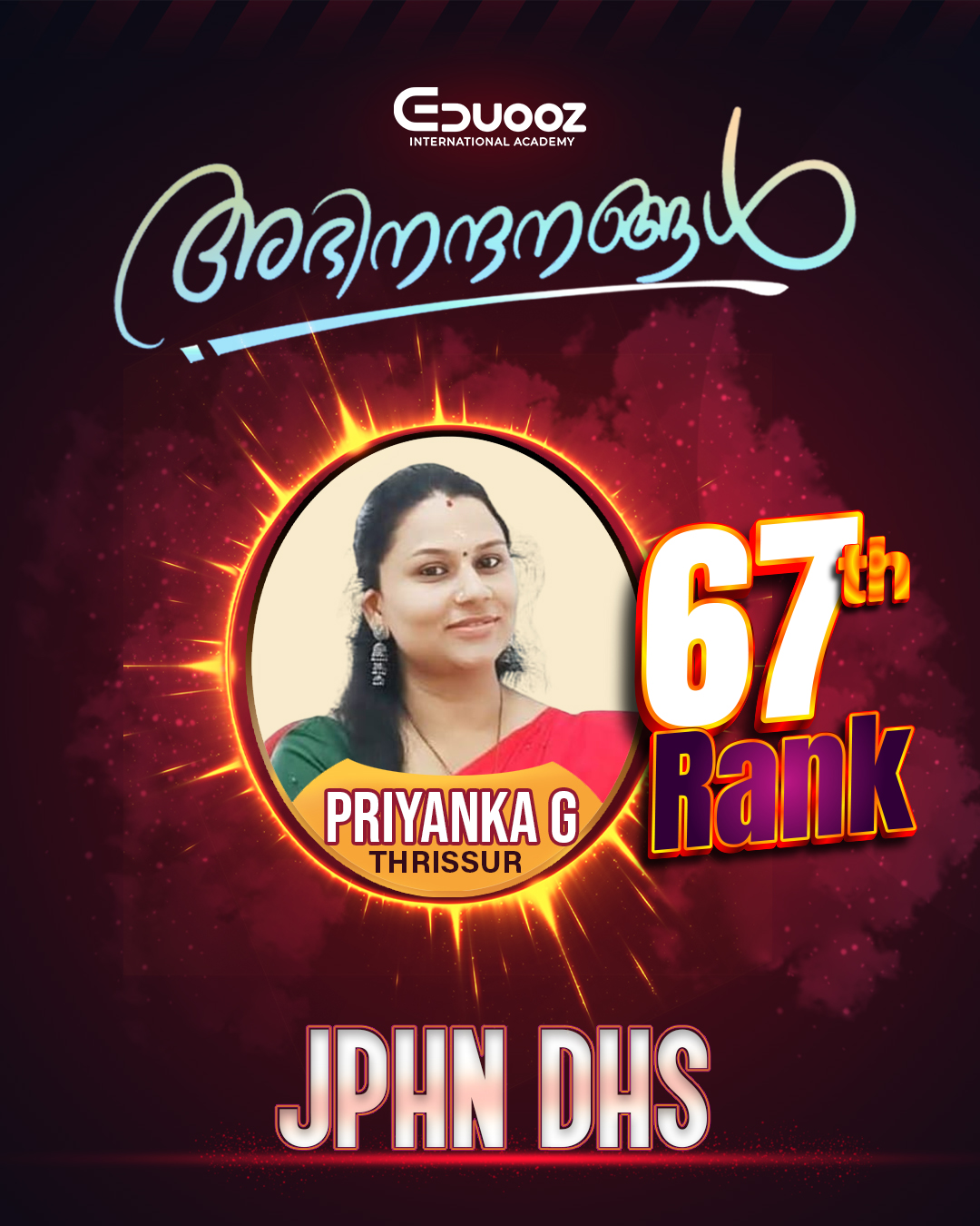 Rank holder portrait: 67 PRIYANKA  JPHN DHS.jpg